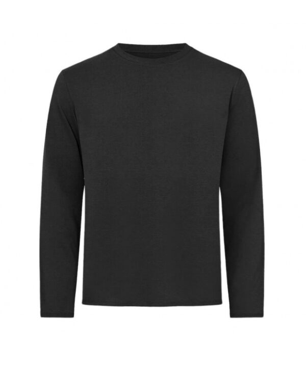 RESTERÃDS langærmet bambus t-shirt i sort til herre